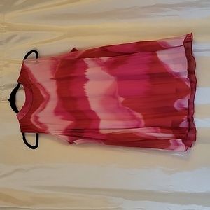 Retro pink tie dye tunic